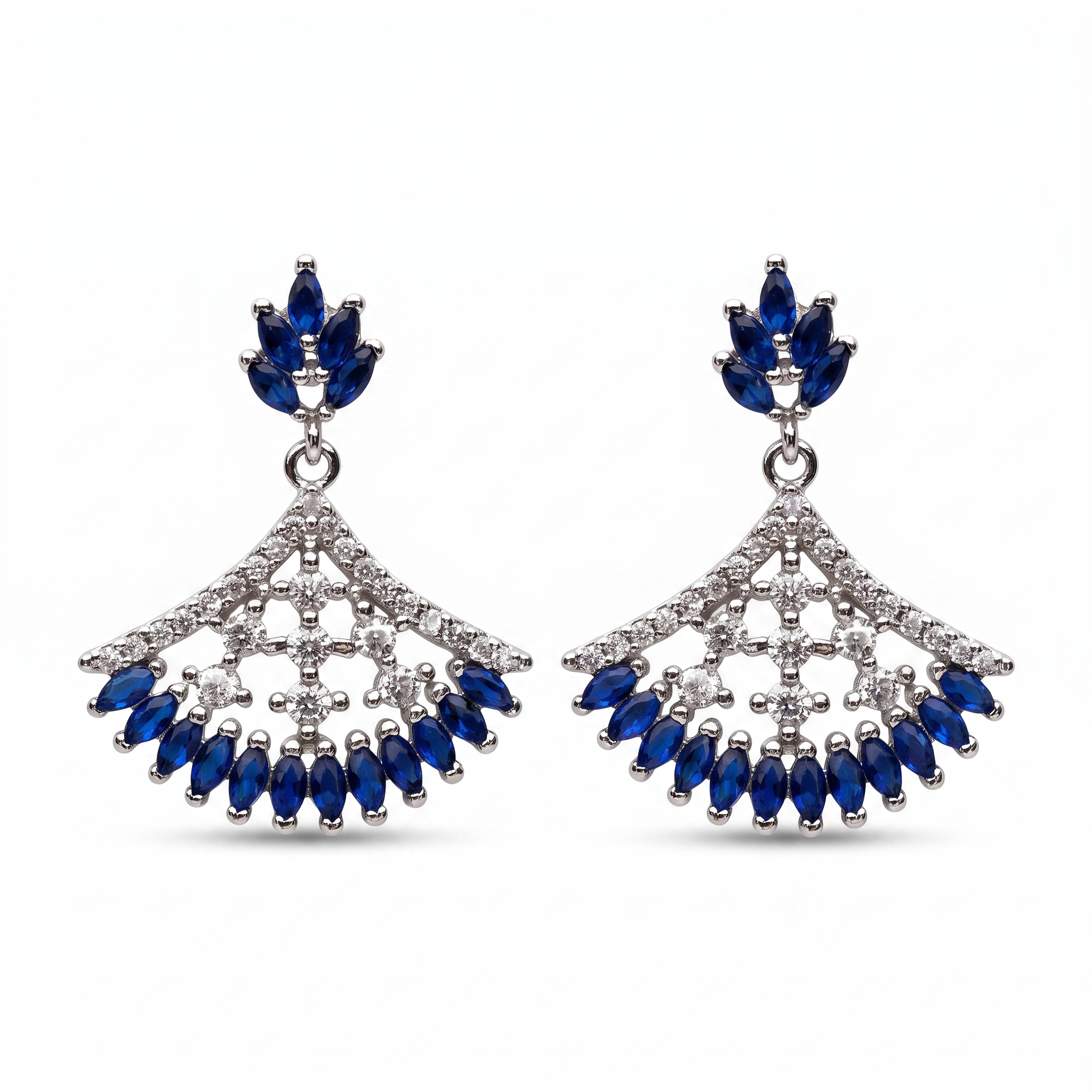 royal-sapphire-stud-fan-earrings