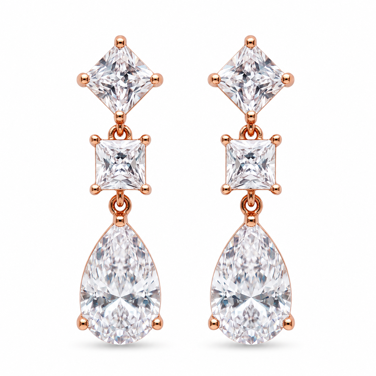 square-drop-down-earrings
