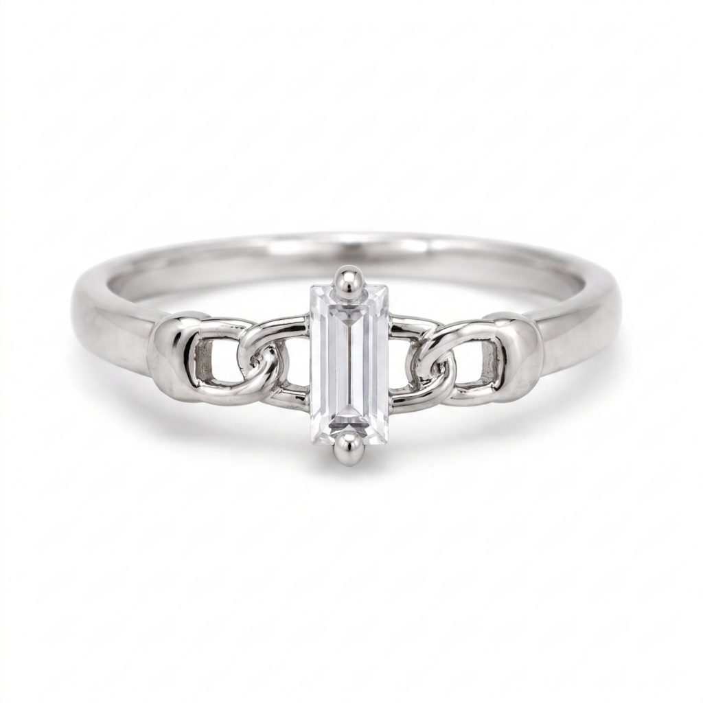 Linked-Baguette-Ring