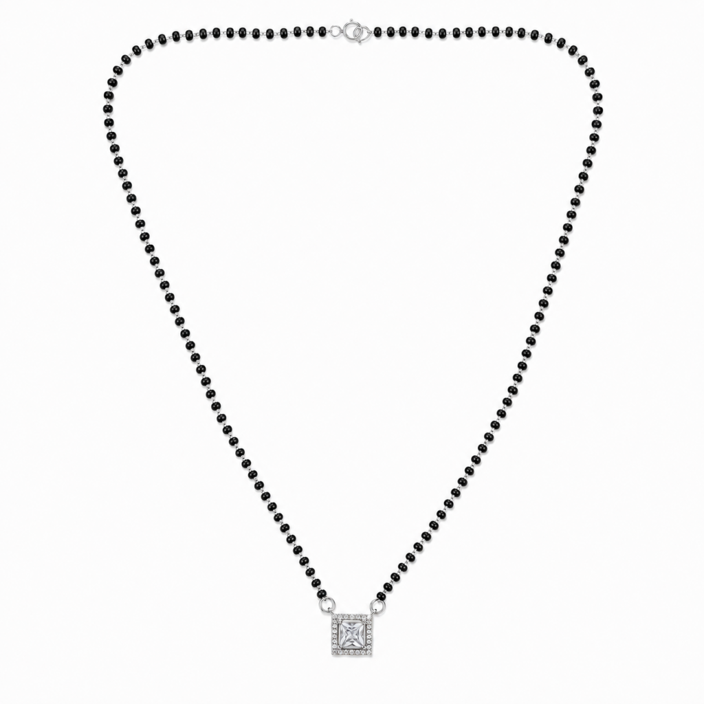 Princess-cut-CZ-black-beads-mangalsutra