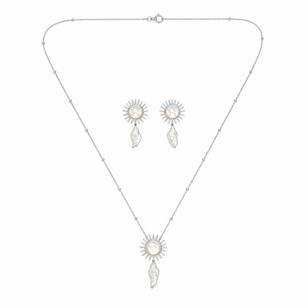 Real-Raw-Pearl-studded-set
