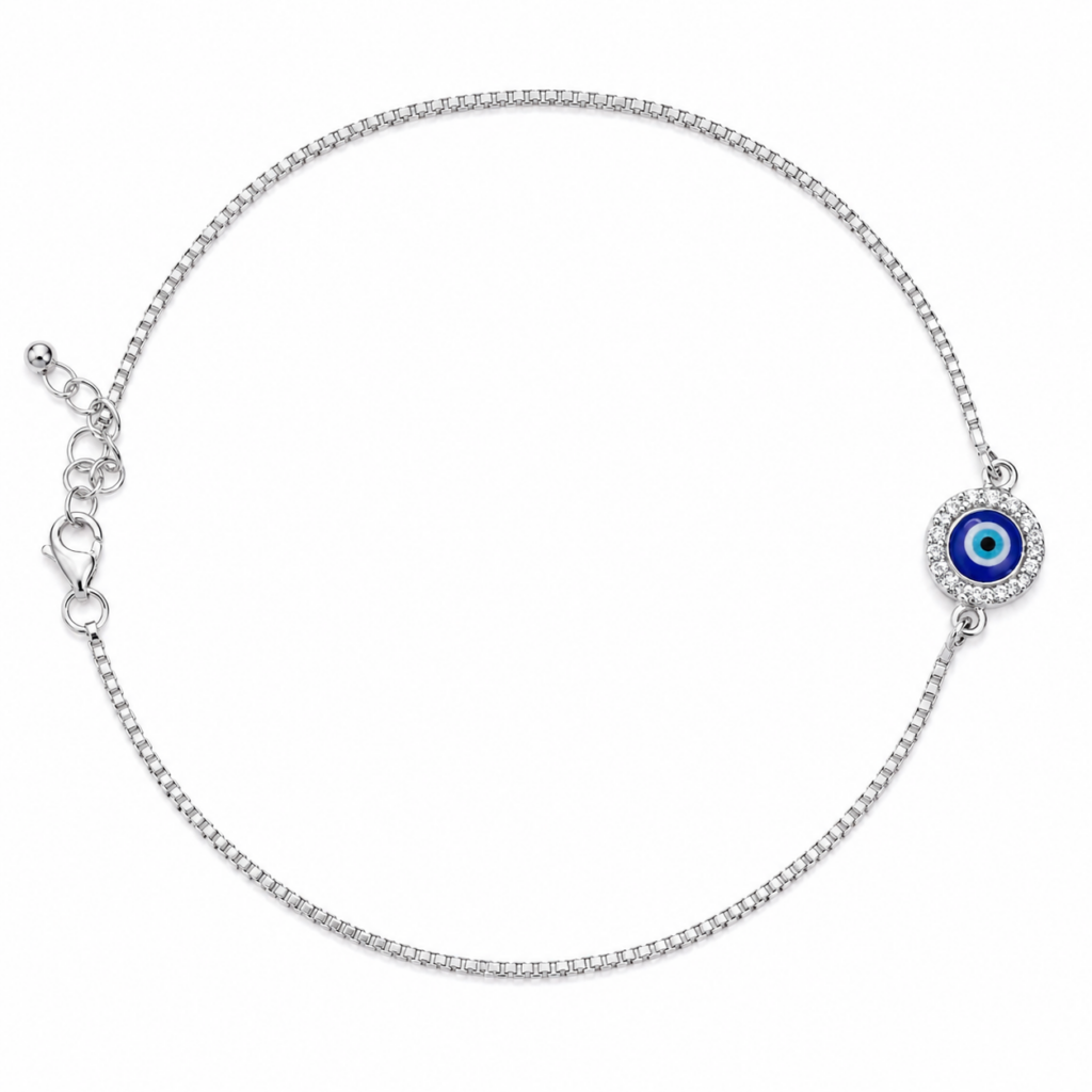 Rounded-Evil-Eye-Rhodium-Anklet