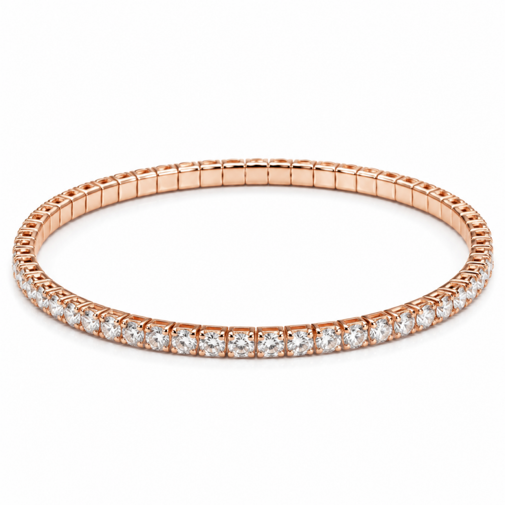 Stretchable-pointer-studded-anklet-rose