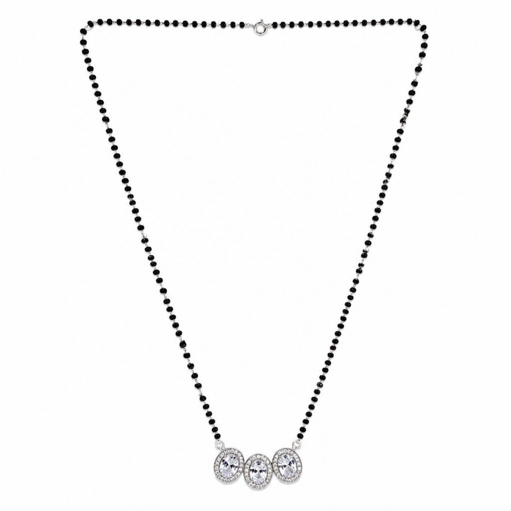 Triplate-ovel-shaped-CZ-black-beads-mangalsutra