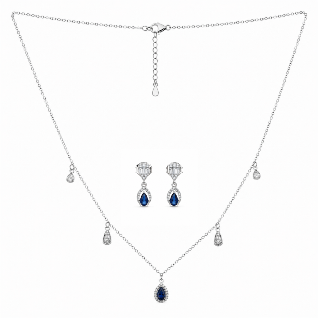 blue-halo-drops-pendant-set