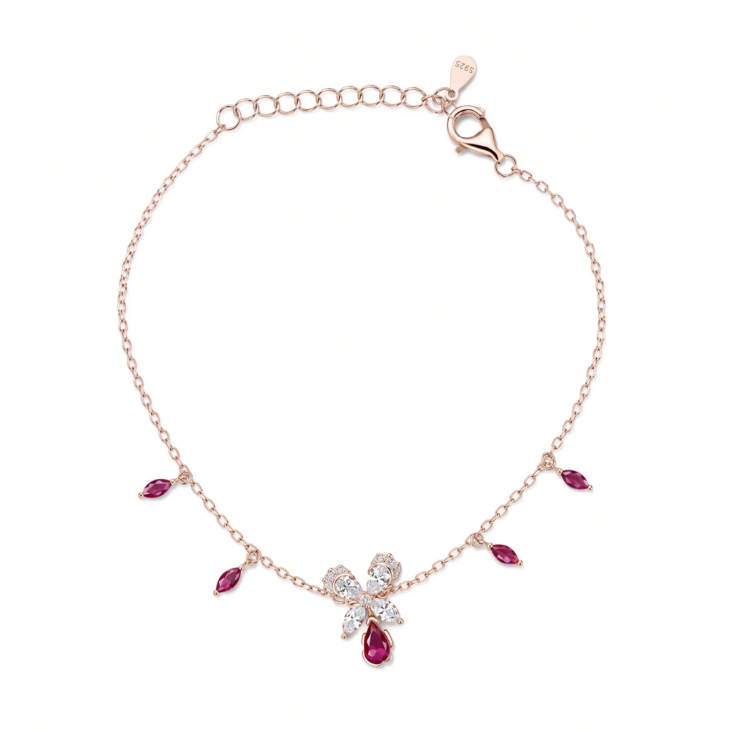 butterfly-ruby-charm-rose-colour-bracelet