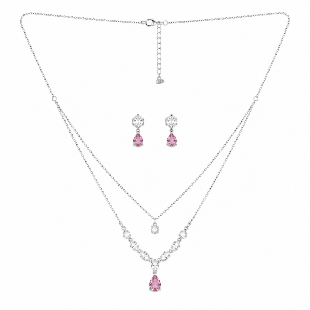 double-layer-pink-pendant-set