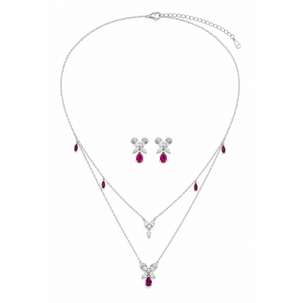 layered-ruby-butterfly-pendant-set