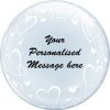 Hearts Custom Clear Bubble Sparkle Surprize