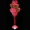 6 Valentines Foil Heart Balloons