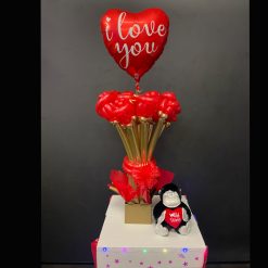 Small Gorilla and balloon flowers