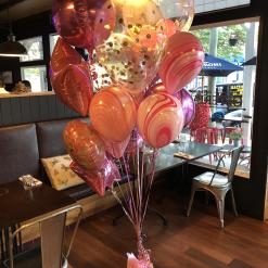 hearts and stars helium balloon bouquet