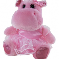 Pink Hippo ballerina plush toy