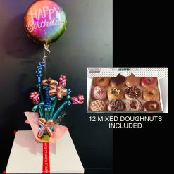balloon flower surprize and 12 mixed doughnuts2
