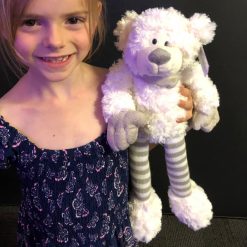 White 20cm gangly teddy bear