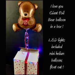 Jumbo foil i love you bear balloon in a box