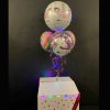 Unicorn 3 plus one balloon gift in a box