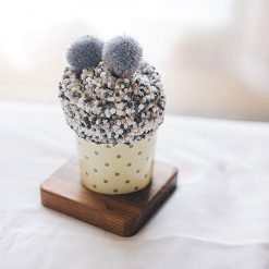 Silver_white cupcake socks